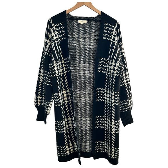 Entro Anthropologie Long Knit Cardigan Open Front Winter Sweater Small - Picture 1 of 15